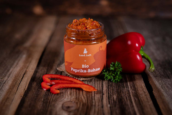 Delikatess Paprika Bohen Aufstrich in Bioqualität mit sämiger Struktur. Mild, würzig im Geschmack.