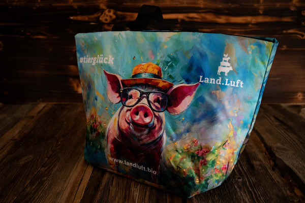 Land.Luft Kühltasche mit Schweinemotiv