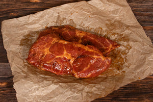 Bio Schweinegrillfleisch in BBQ USA-Marinade