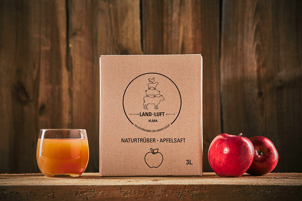 Apfelsaft drei Liter im Karton Land.Luft Onlineshop