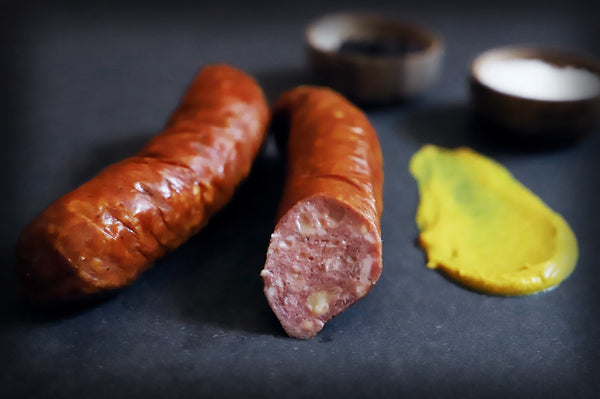 Land.Luft Bio Käsekrainer angeschnitten