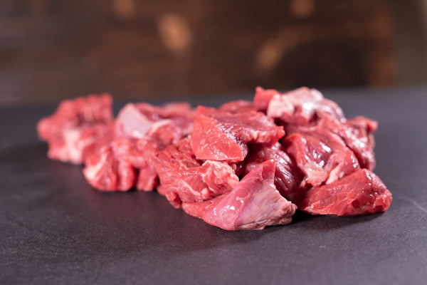 Rindfleischstücke für Hackfleisch zu selber drehen